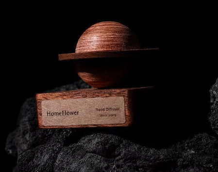 Sort valnøddetræ mini planet kreativ diffuser, indendørs og bil dekorativ diffuser, håndlavet træ æterisk olie diffuser