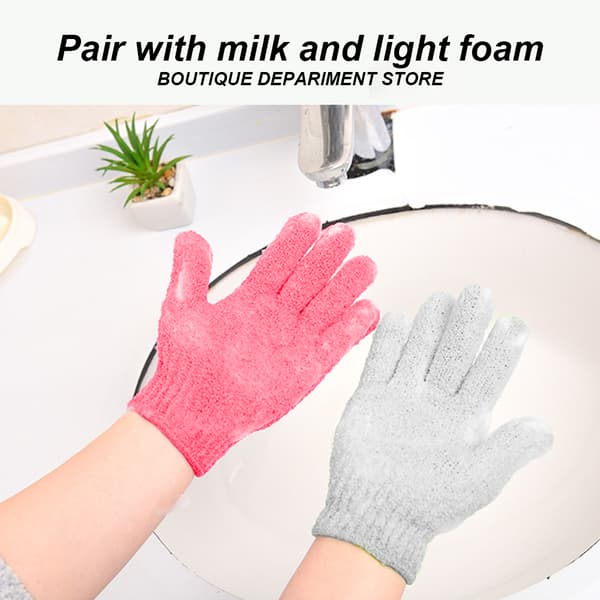 5 par badehåndklædehandsker - pink
