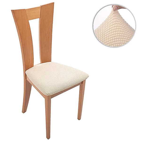6 kpl tuolinpäällisiä - luonnollinen väri