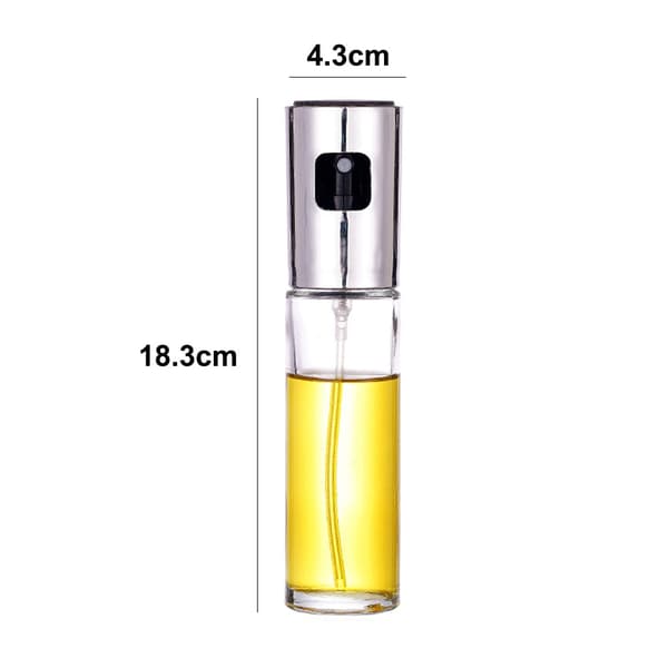Sprayflaske i rustfrit stål med trykfunktion - 100 ml - sølvbelagt