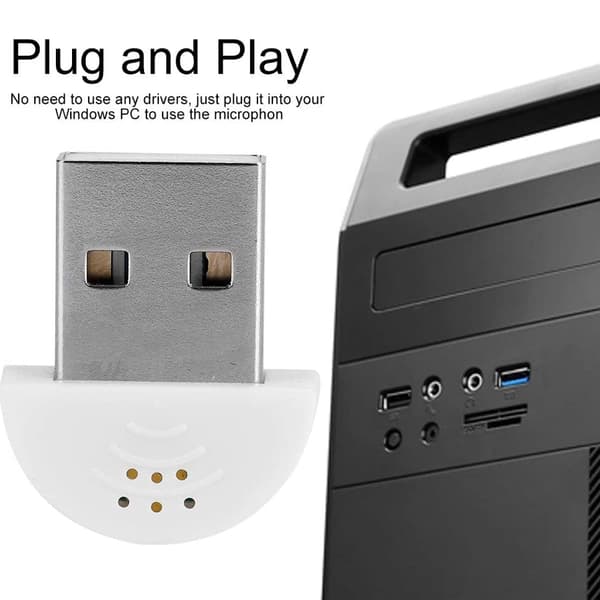 USB-mikrofoni - valkoinen