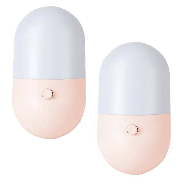 LX-2 stk Mini nattlys plug-in-rosa-0,4W
