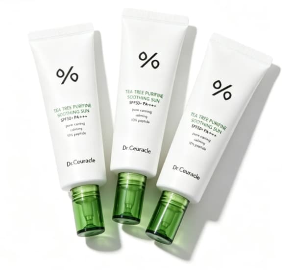 Tea Tree Solkrem SPF50 Matt Solkrem Oljekontroll 3pcs