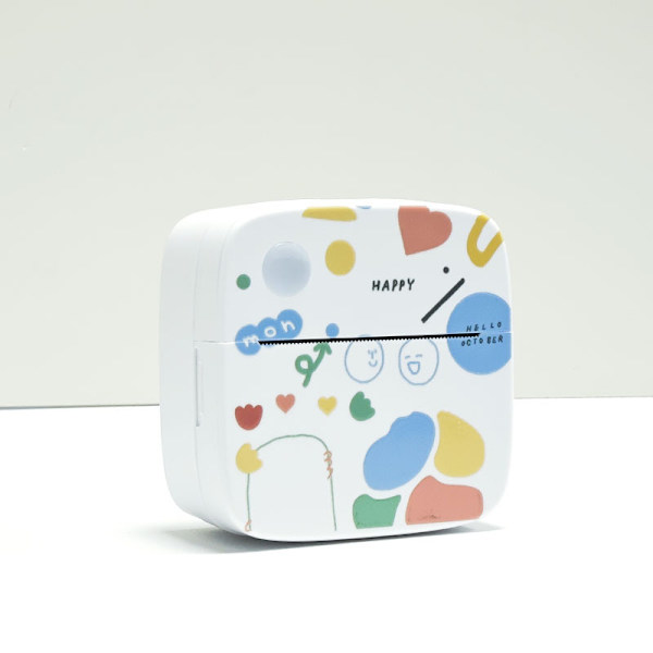 Mini Hjemme Etiketprinter - Blækløs Termisk Udskrivning til Logoer, Gaver og Stregkoder