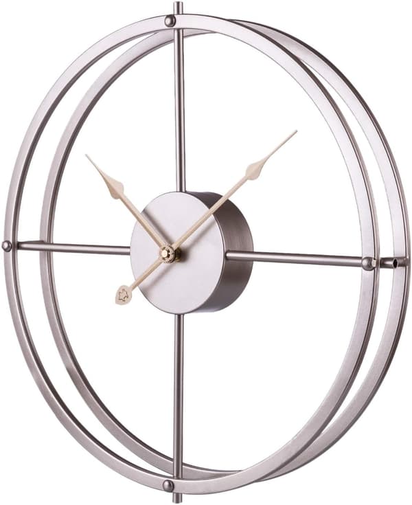 Sølv diameter 50cm-veggklokke
