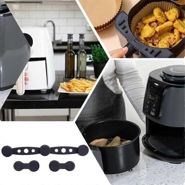 3-pak Luftfriture Magneter til Bagepapir, Luftfriture Magnetisk Silikone Spænde Sæt, Airfryer Spænde Silikone Tilbehør