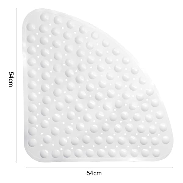54X54cm fläktformad duschmatta-vit