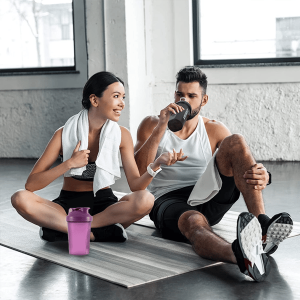 2-pack proteinpulver sportflaska - lila