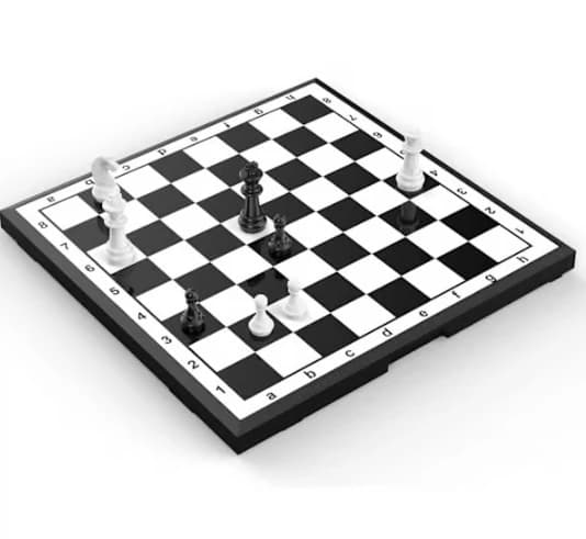 Skaksæt, bærbart magnetisk foldbart skaksæt, traditionel strategispilgave.