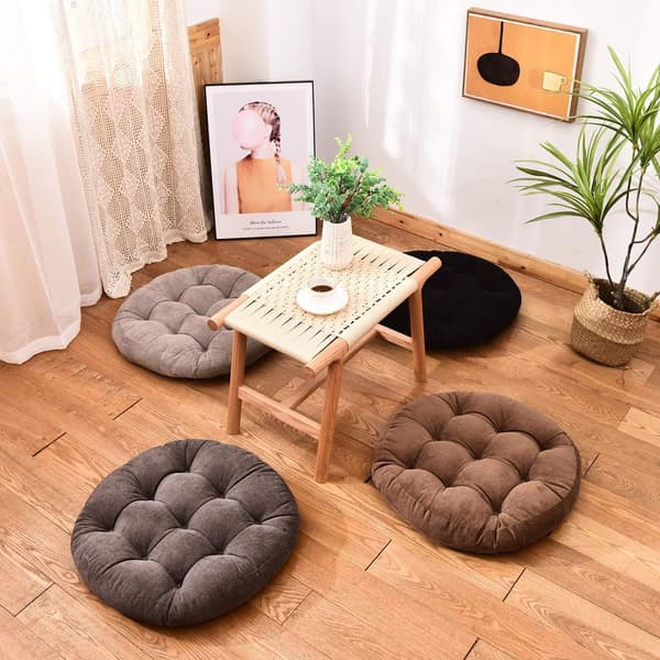 1 stk setepute gulvmatte (brun - stor sirkeldiameter 55)