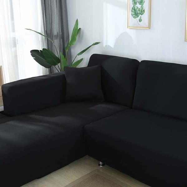 Modulær Sofagruppe-Svart-Dobbel Sete 145-185