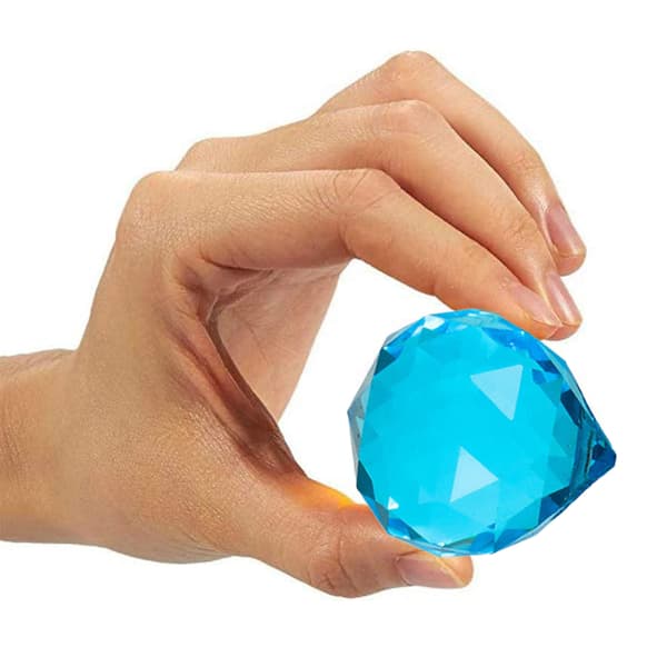 2 STK Farvede Krystalkuglelys - 40 mm Kongeblå