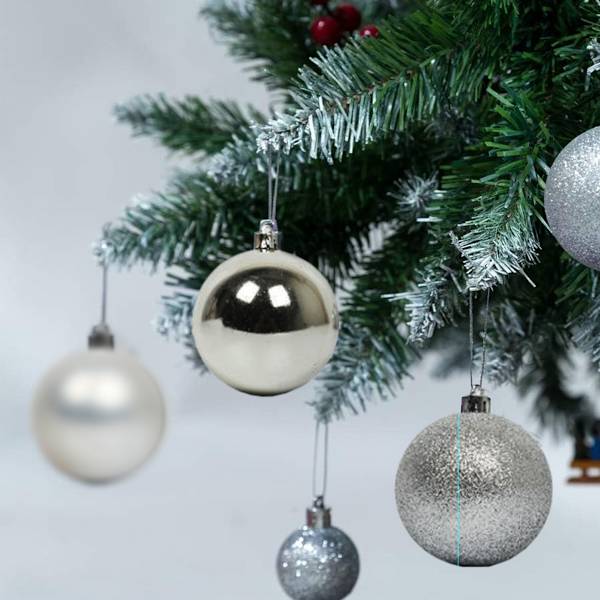 Julgranshänge-silver 4CM