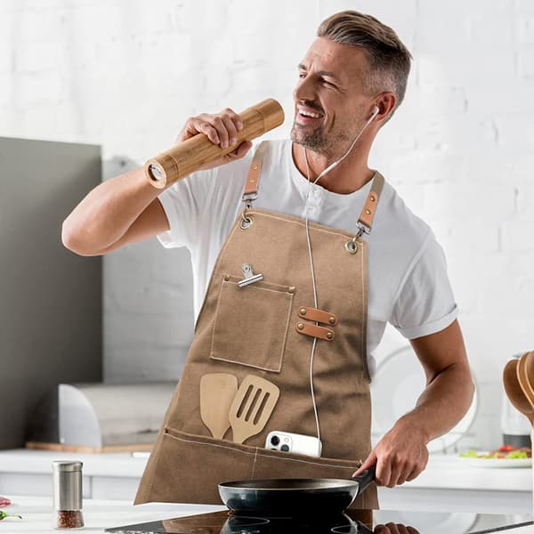 Barberarbejdsforklæde - Brun