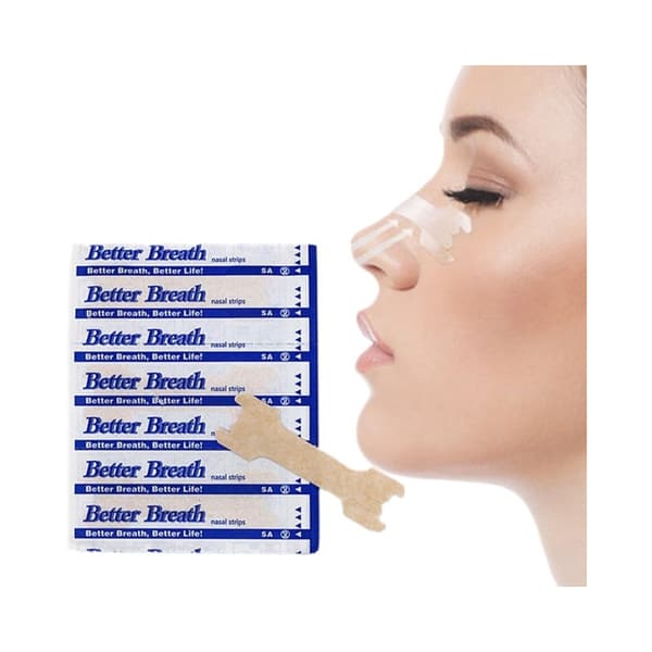 Neselapp, anti-snorkeplaster, pusteforbedrende plaster, neseluftstrømputer