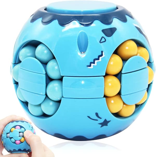 Rotating Fingertip Cube Toy, Spherical Magic Bean Puzzle Cube, Fingertip Cube for Stress and Anxiety Relief