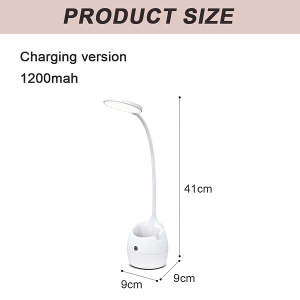 Nattbordslampe for studier – oppladbar versjon – 1200 mAh