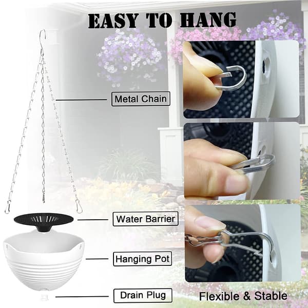 2-pack Hängande Korg Blomkruka Liten-Vit