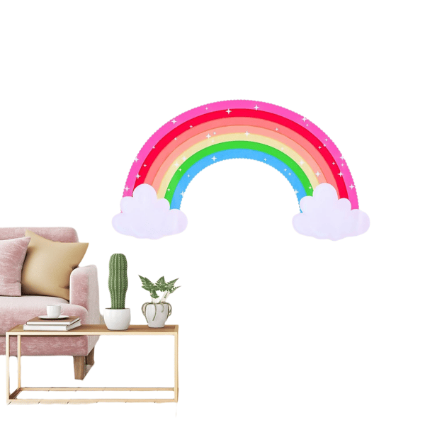 Väggklistermärke-Regnbåge 30*60cm
