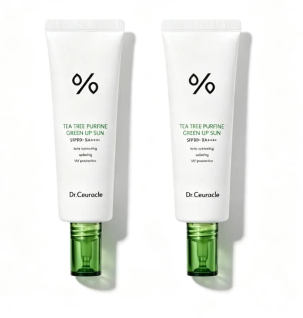 Tea Tree Solskydd SPF50 Matt Solskydd Oljekontroll 2pcs