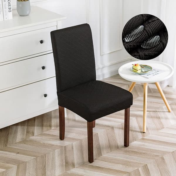 4 kpl jacquard-tuolinpäällinen - musta - 45cm*45cm