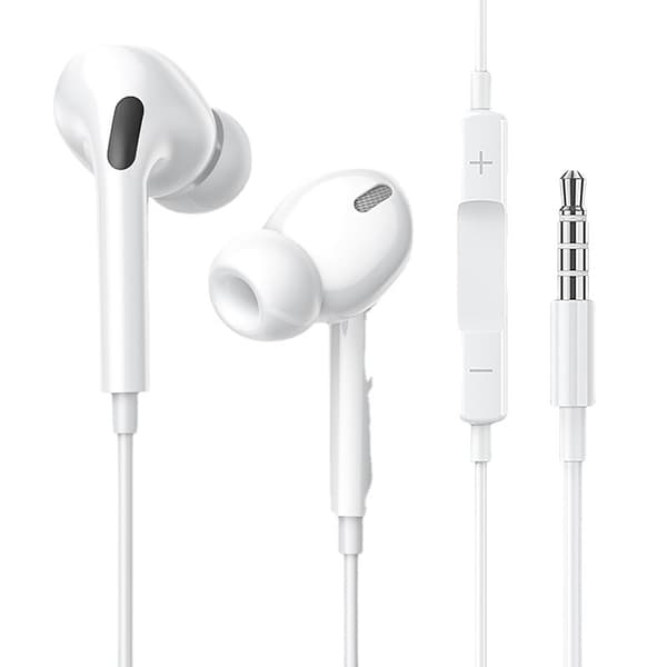 Apple-øretelefoner – Apple Flat Mouth: Linjestyring Bluetooth-version + [Krystalkasse]