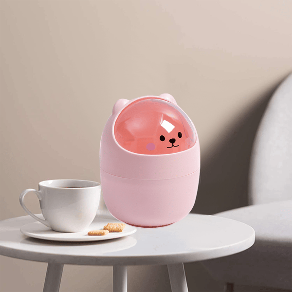 Tecknad skaklock papperskorg - Liten rosa