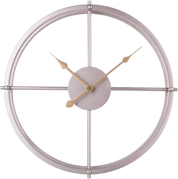 Sølv diameter 50cm-veggklokke