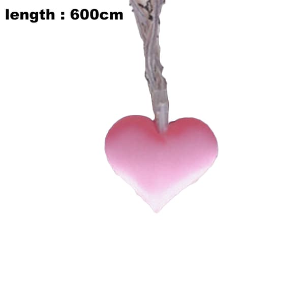 Kjærlighetslyslenke - 6 meter 40 lys rosa (batteritype)