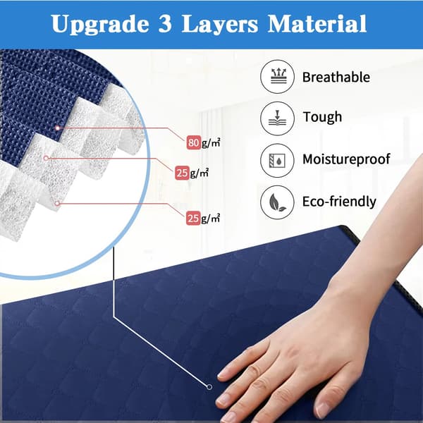 1 uppsättning non-woven förvaringsväskor - mörkblå - 3 stycken