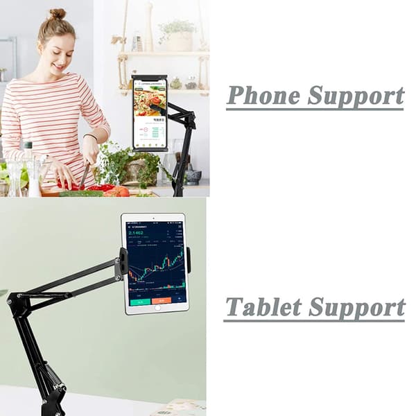 Doven telefon- og tablet-universalholder - Sort