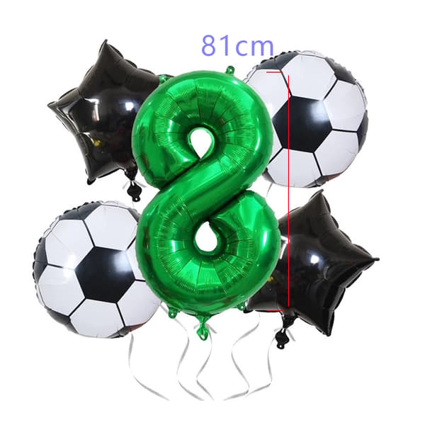 Fodbold aluminiumsfolieballon - Nummer 8