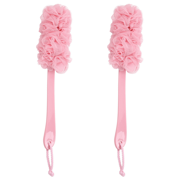 2 st badborste med långt handtag - rosa