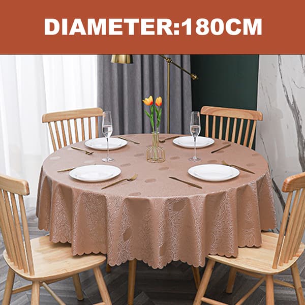 Duk - Lövkaffe (Tjock) - 180 cm Rund Duk