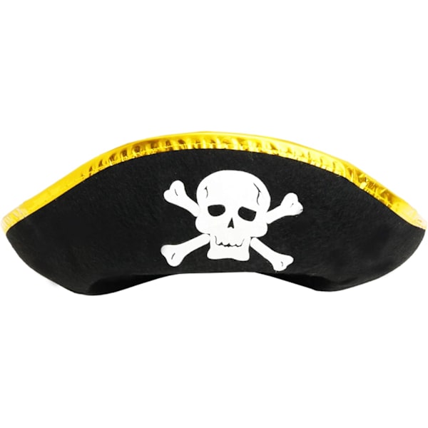 Triangulär pirathatt - Trefärgad piratkostymhatt - 1 st