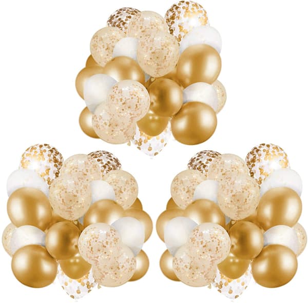 60 STK Dekorative balloner guld