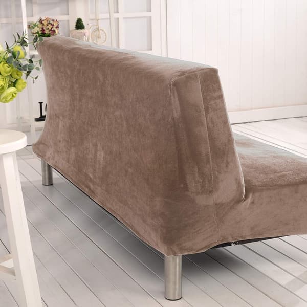 Sofföverdrag-Plysch Kamel Bäddsoffa Queen Size (L)