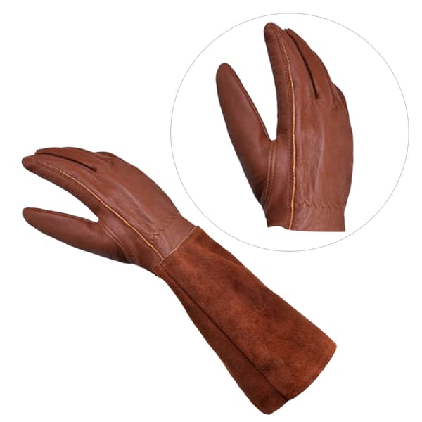 1 par lange havehandsker - gul M
