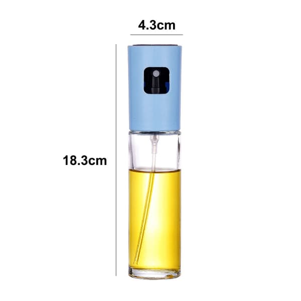 Sprayflaska i rostfritt stål, trycktyp-100ml-plast blå