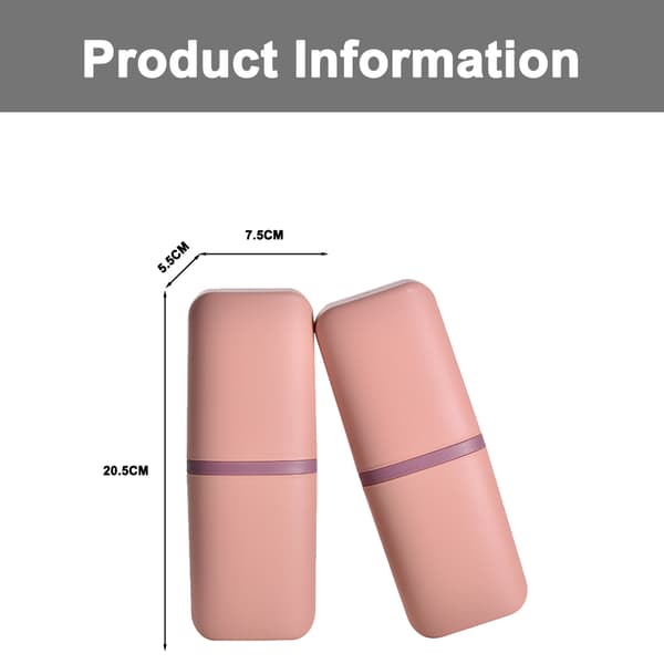 2-pack reseförvaringslåda för tandborste - Sakura Rosa