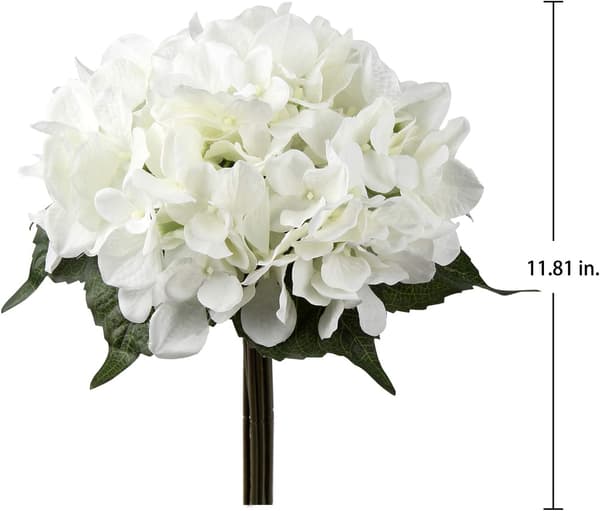 Hortensia kunstig blomst hvit