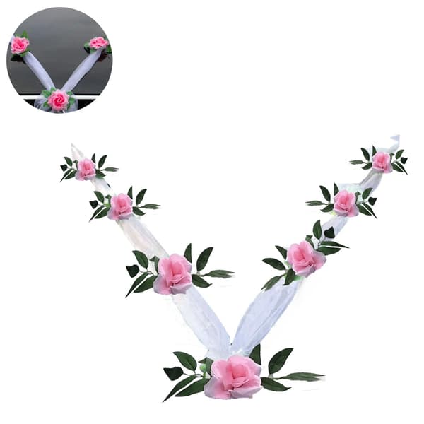 Bröllopsbilsdekoration huvudblomma-bildekorationsset F103