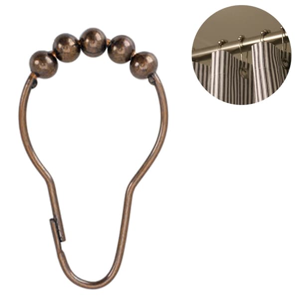 12 stk. badeforhængsringe - Bronze