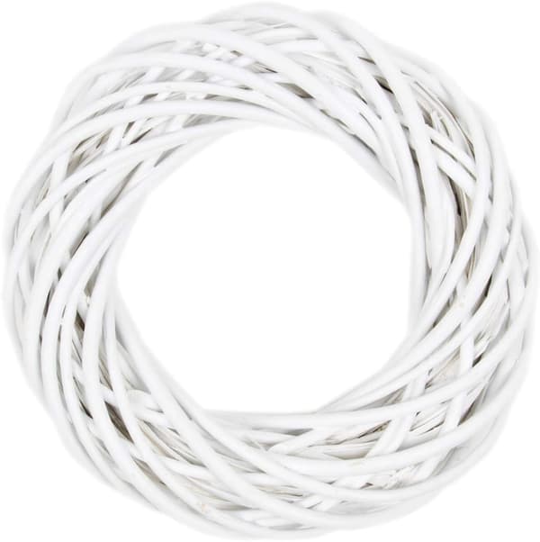 Julkrans av pilrotting - Tjock 30 cm Vit