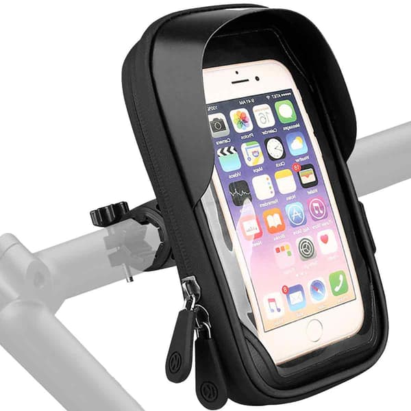 Cykel Vandtæt Telefonholder-Styr Type-Sort