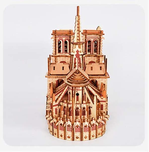 Notre Dame de Paris (Laserpusselbräda) - Trä 3D-pusselmodell