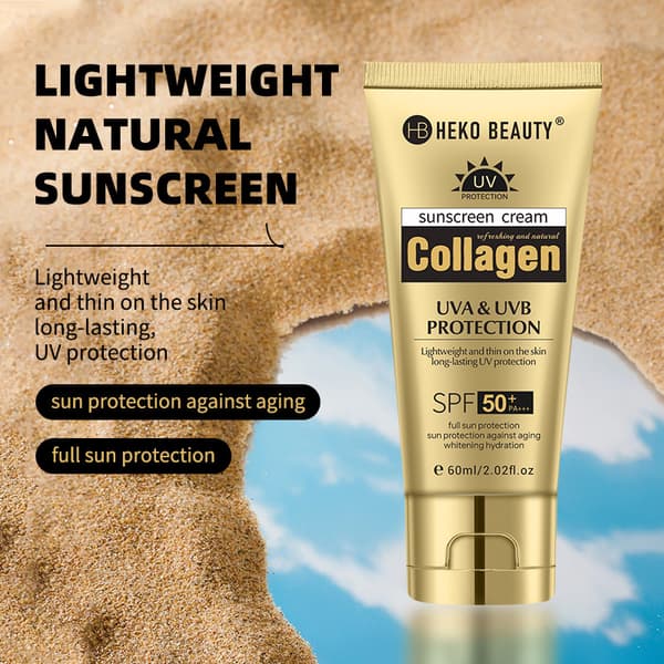 Kollagensolskydd, SPF 50+ UVA/UVB-skydd, 60 ml