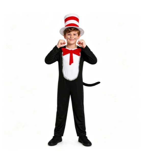 Dr. Seuss *Katten i hatten* klänning för flickor boy Ages 4–6