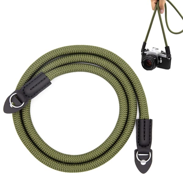 SLR Kamera Nylon Axelrem - Armégrön