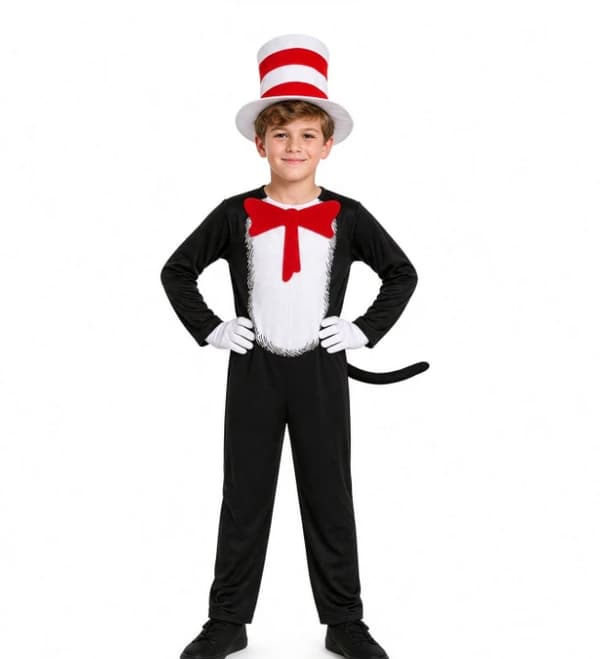 Dr. Seuss *Katten i hatten* klänning för flickor boy Ages 4–6